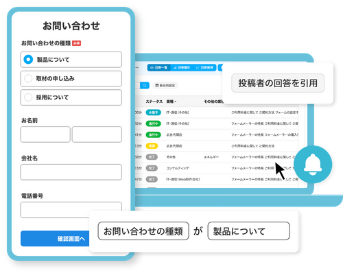 フォーム投稿をメール・チャットに自動通知