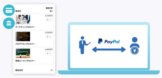 ペイパル決済に対応！有料セミナーの代金回収も楽々